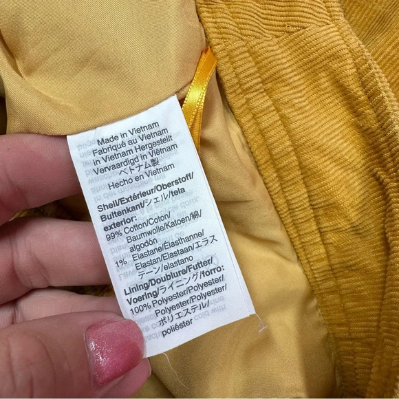 j. crew corduroy a-line mini skirt sz 2 mustart gold/yellow boho western - Picture 5 of 8